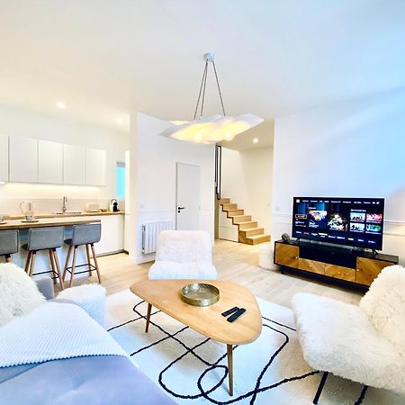 Velvet - Best Keys - Maison Duplex Elegante - Plein Centre Ville - Deco Minimaliste & Cosy - Literie Haut De Gamme - 2 Chambres Separees - Lit Queen Size & 1 Canape Convertible - Smart Tv - Wifi Fibre - Check-In Autonome 桑斯 外观 照片